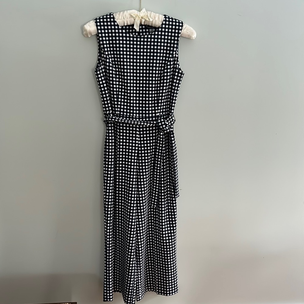Tommy Hilfiger Black and White Checkered Jumpsuit